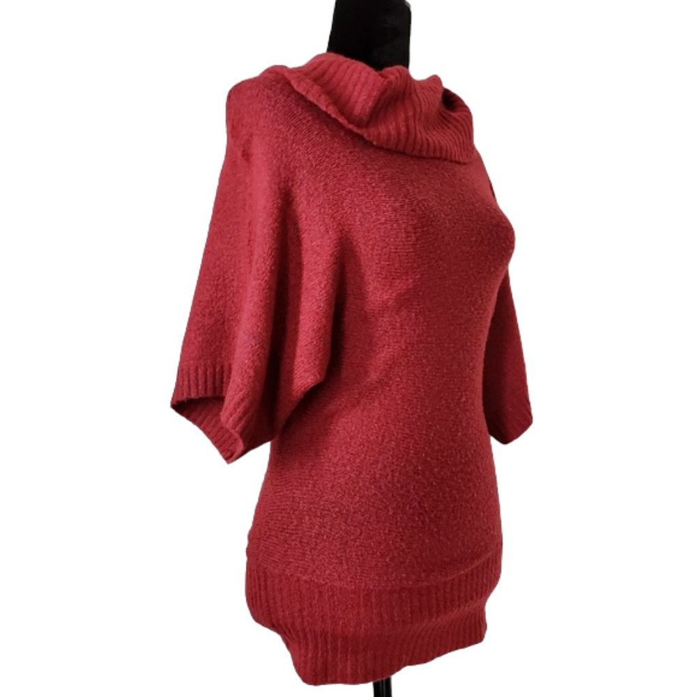 Only Sky | Cowl turtleneck batwing sleeve sweater